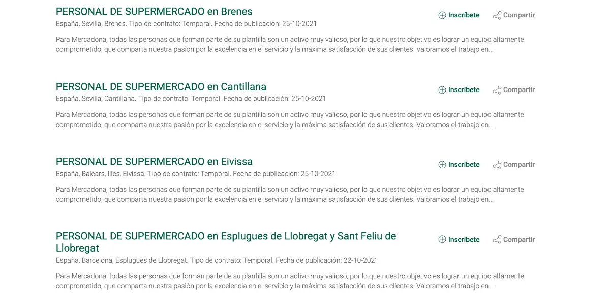 personal de supermercado mercadona