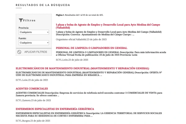 empleo ECYL castilla y león