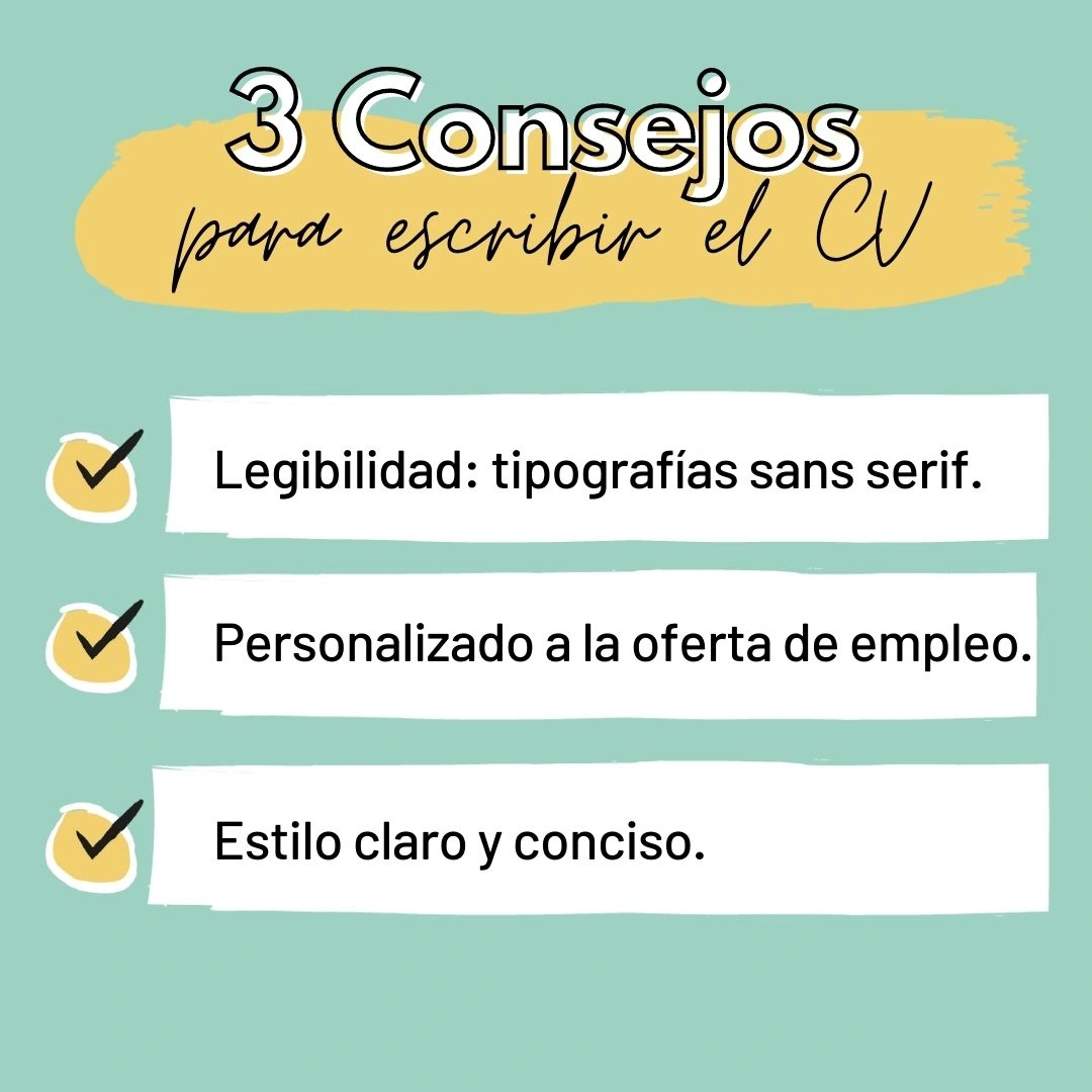 Consejos para escribir CV
