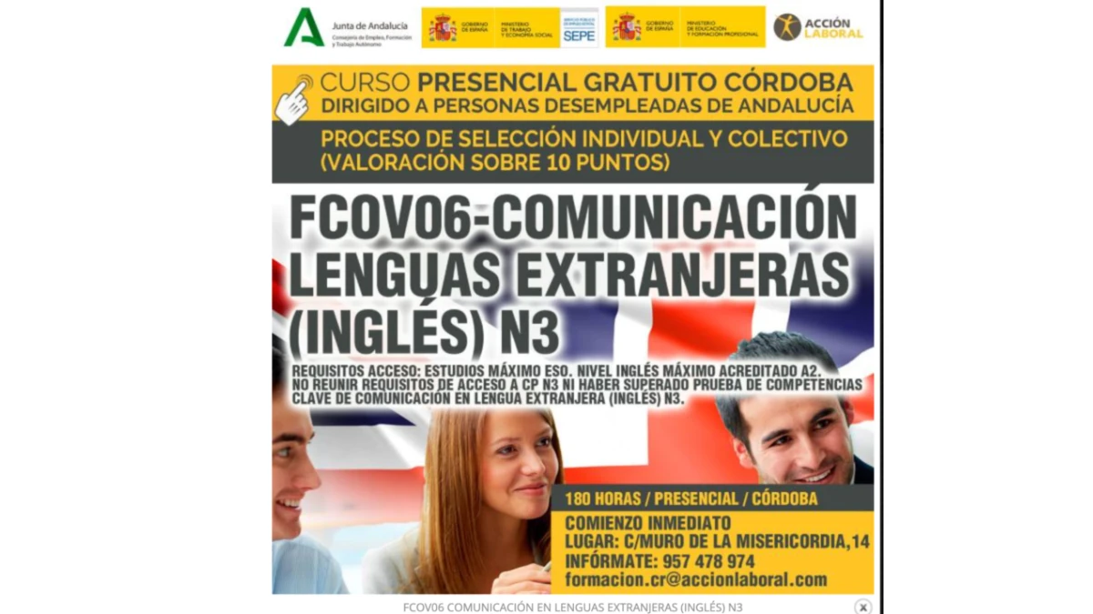 Curso gratuito abierto en Córdoba